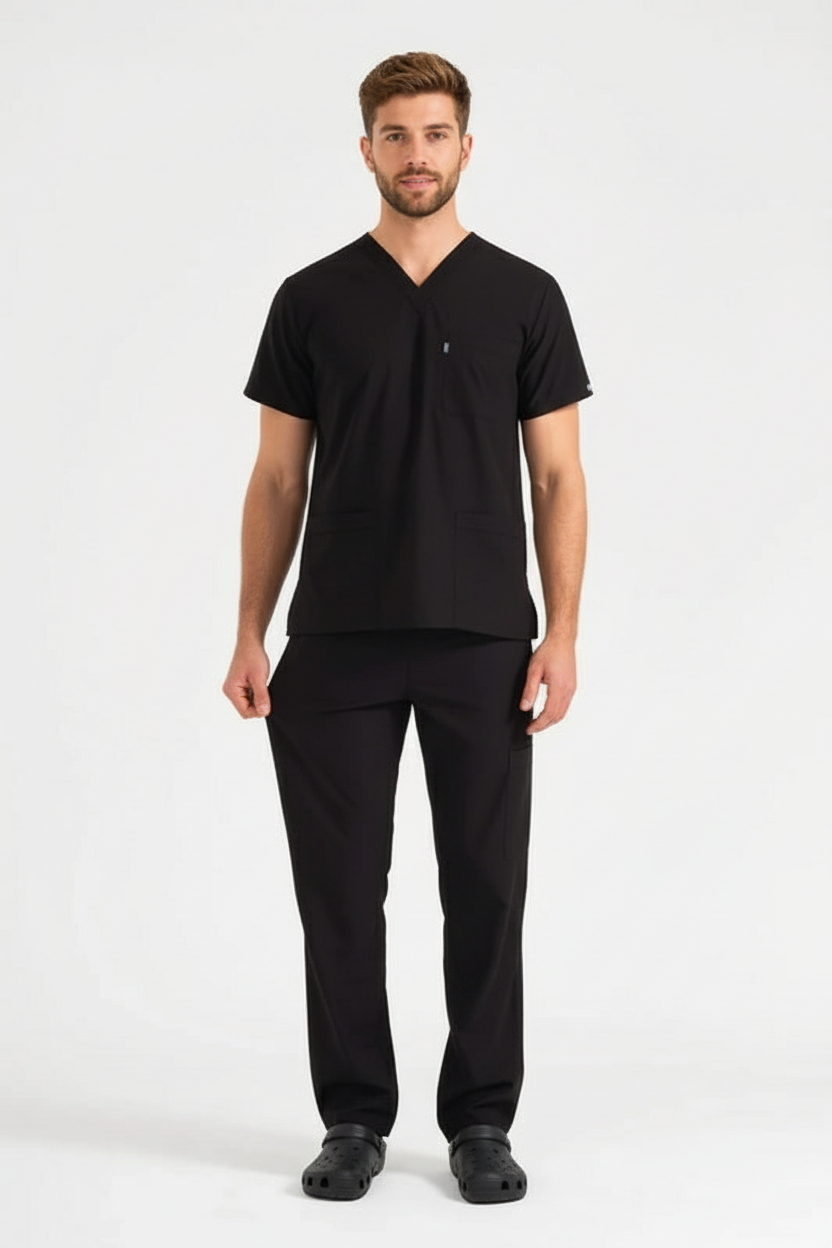 Classic - Siyah Erkek Pantolon –  Likralı Tek Alt