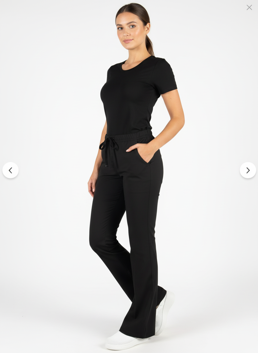 Kadın Siyah Likralı İspanyol Pantolon