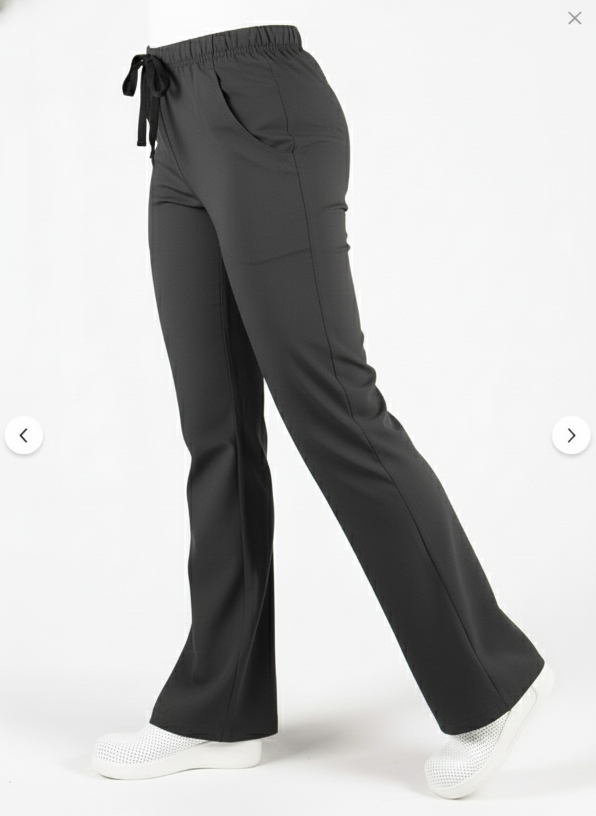 Kadın Antrasit  Likralı İspanyol Pantolon