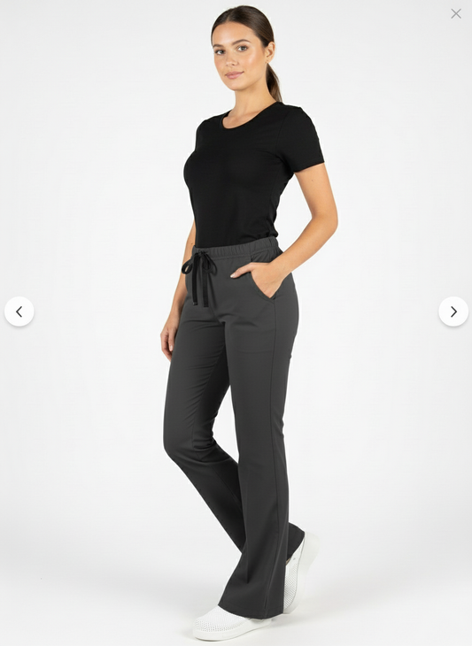 Kadın Antrasit  Likralı İspanyol Pantolon