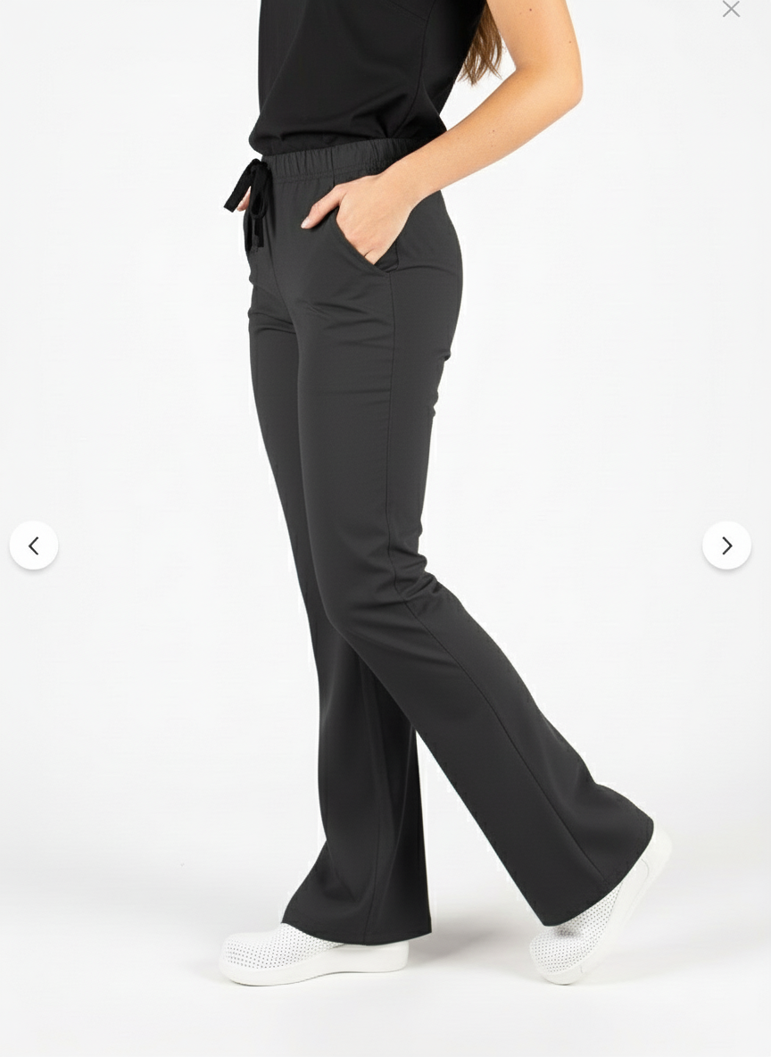 Kadın Antrasit  Likralı İspanyol Pantolon