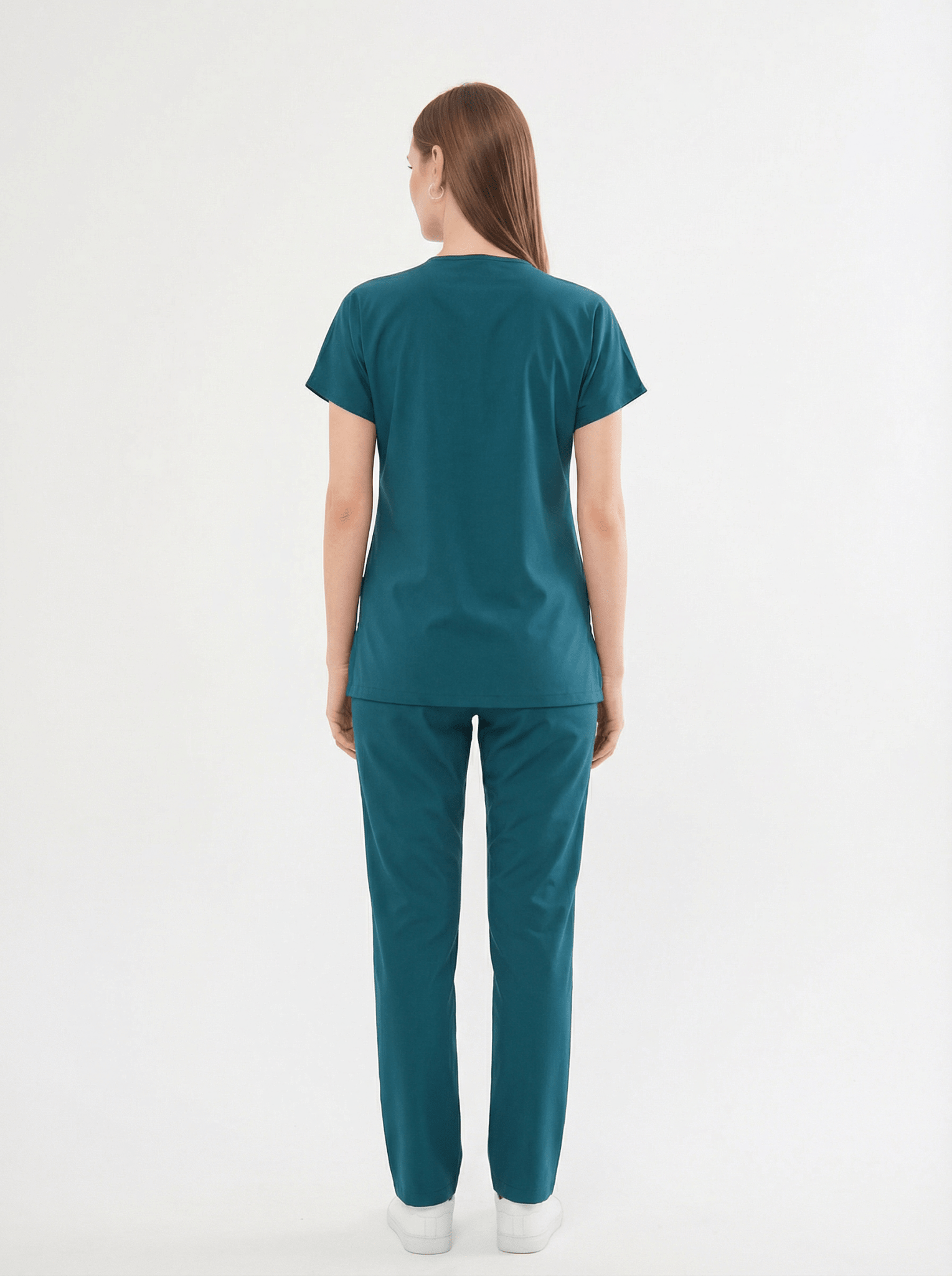 Classic Tek Üst - Petrol Yeşili Likralı Hemşire Forması Üstü - Class Üniforma hemşire formaları, medikal önlükler