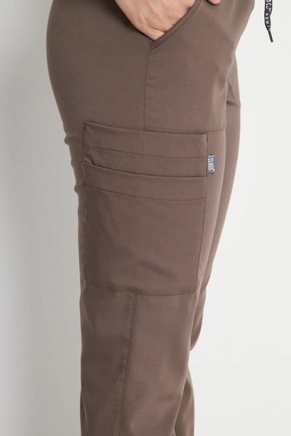 Polokragen Braune medizinische Uniform-Peelings für Damen