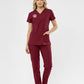 Class Üniforma Bordo Hastane Forması Likralı Scrubs Kadın (Yeni Yönetmeliğe Uygun - Biking Red)