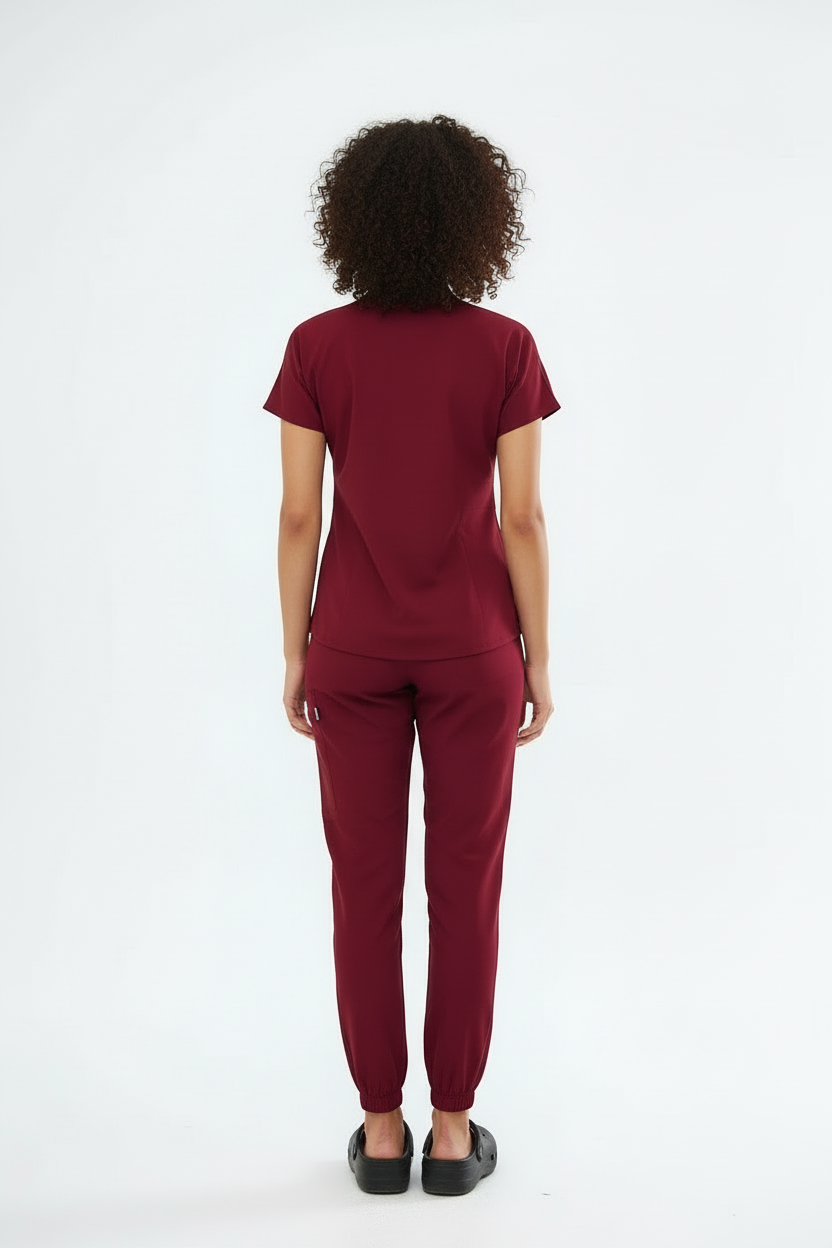 N O V A | Bordo Premium Likralı Üniforma Takımı