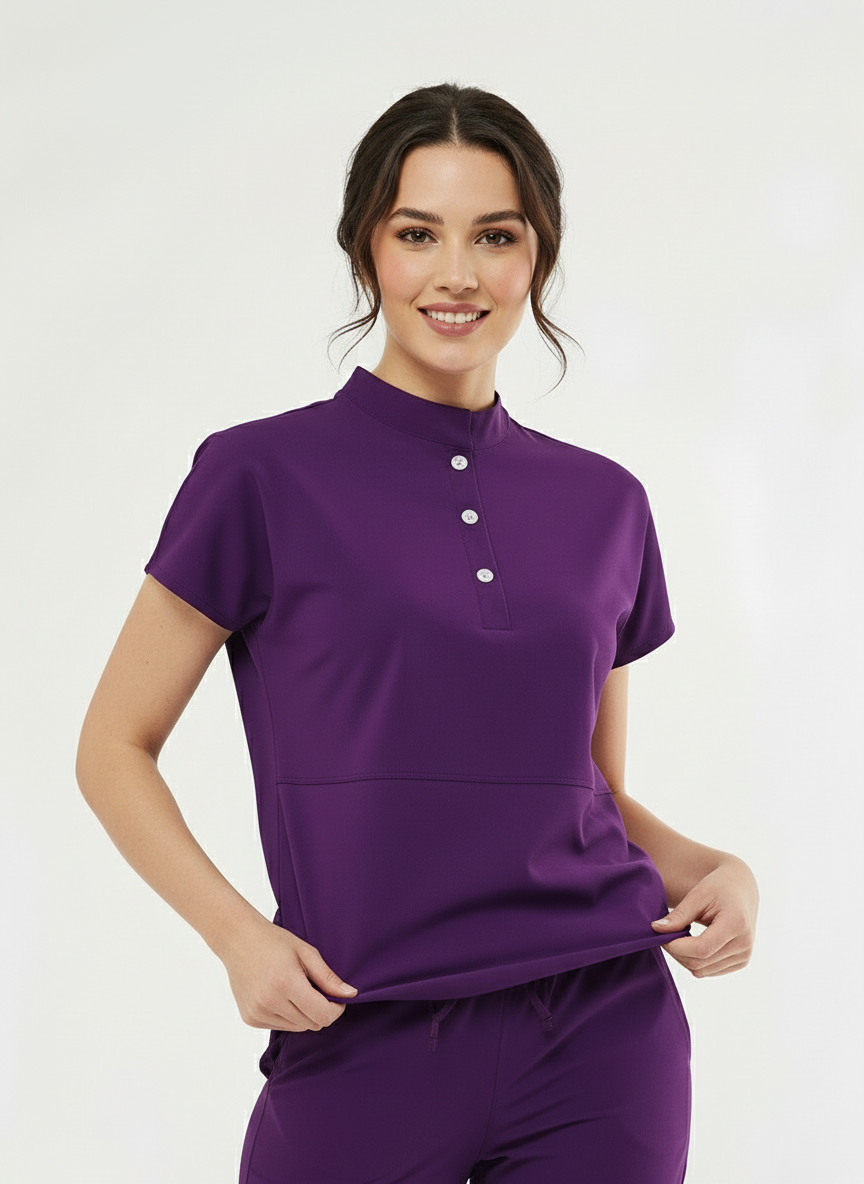 N O V A | Mor Premium Likralı Üniforma Takımı