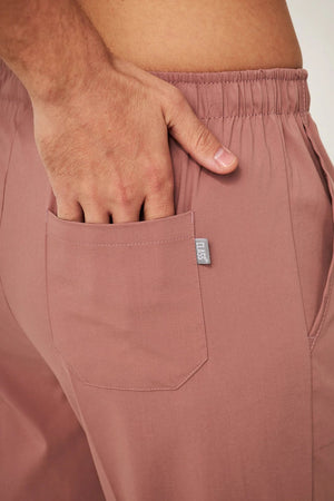 Classic - Gül Kurusu Erkek Likralı Üniforma Takımı - Class Üniforma hemşire formaları, medikal önlükler