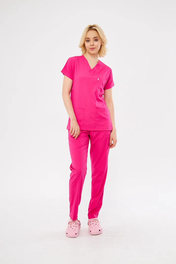 Outlet Classic | Fuşya Unisex Likralı Üniforma Takımı