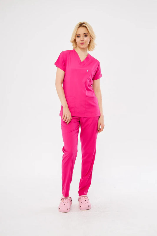 Outlet Classic | Fuşya Unisex Likralı Üniforma Takımı
