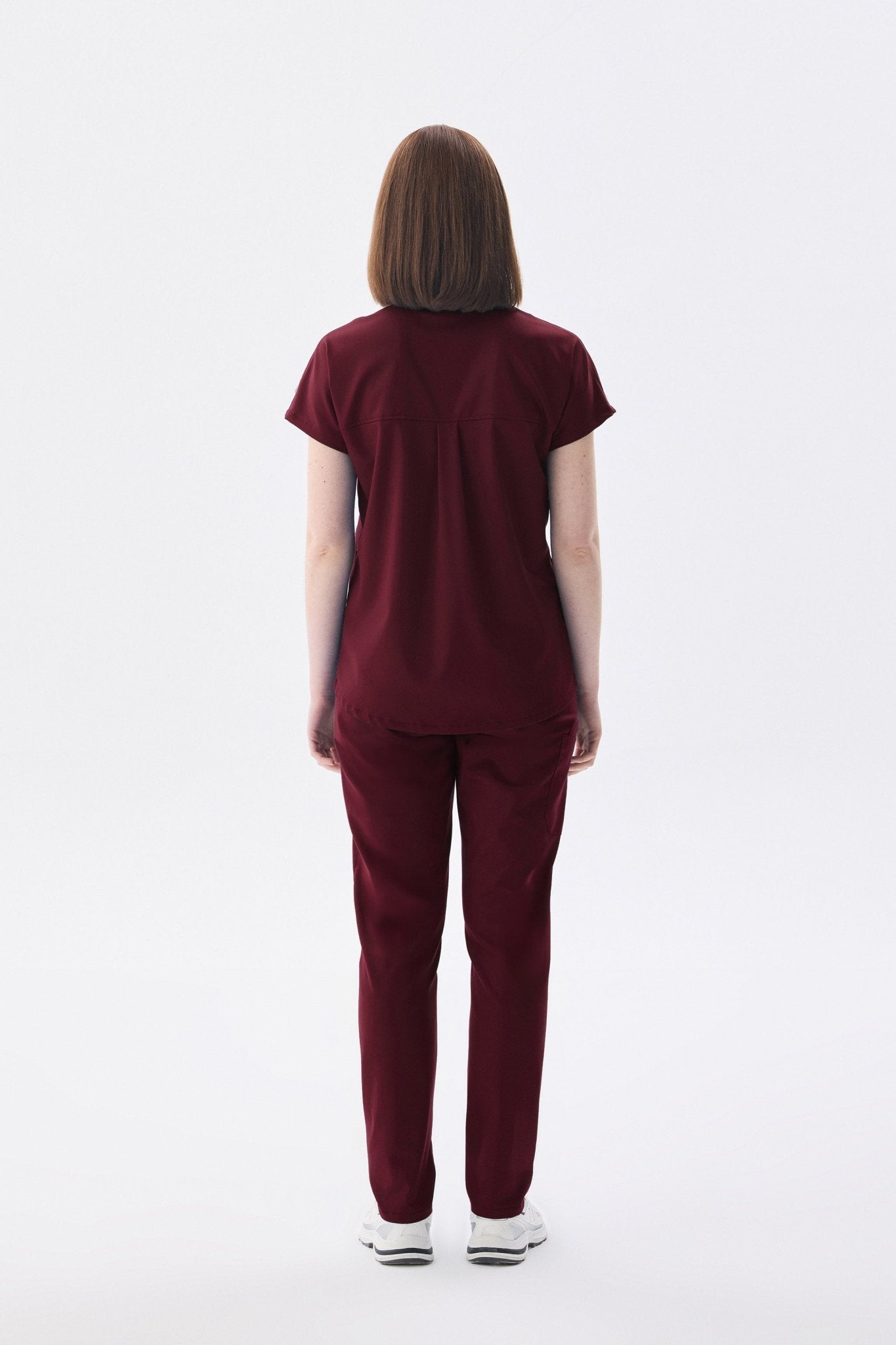 N O V A | Bordo Premium Likralı Üniforma Takımı - Class Üniforma hemşire formaları, medikal önlükler