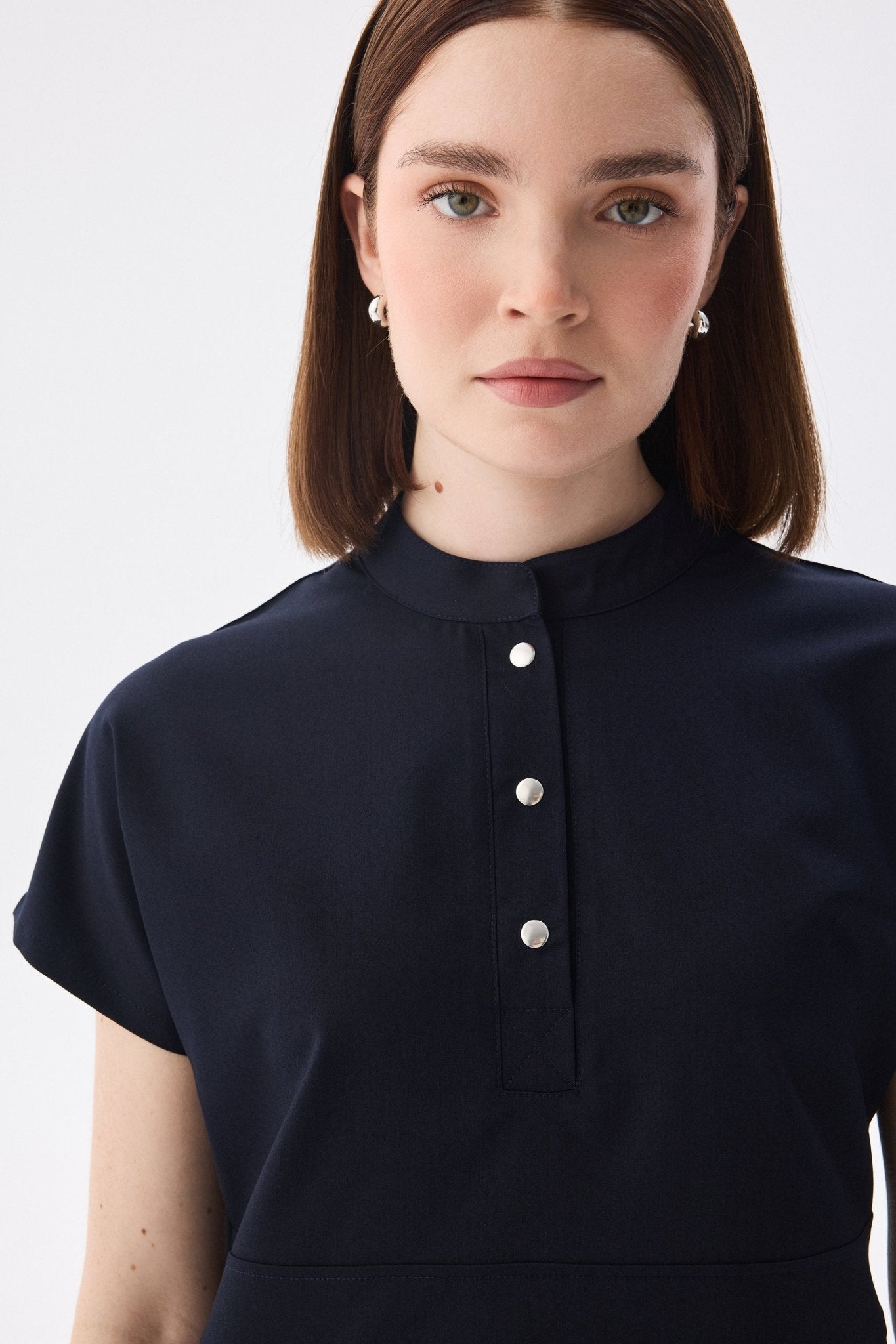 N O V A | Lacivert Premium Likralı Üniforma Takımı - Class Üniforma hemşire formaları, medikal önlükler