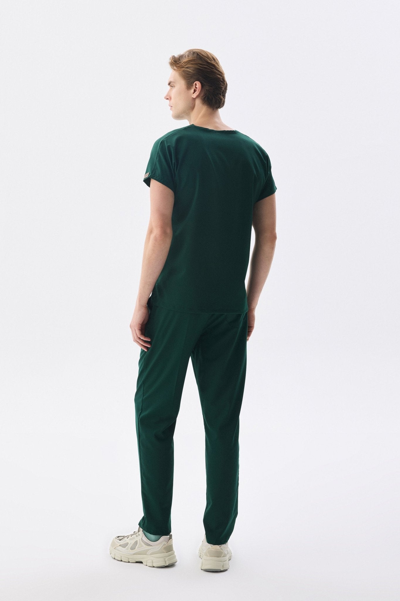 Classic - Avcı Yeşili Erkek Likralı Üniforma Takımı - Class Üniforma hemşire formaları, medikal önlükler