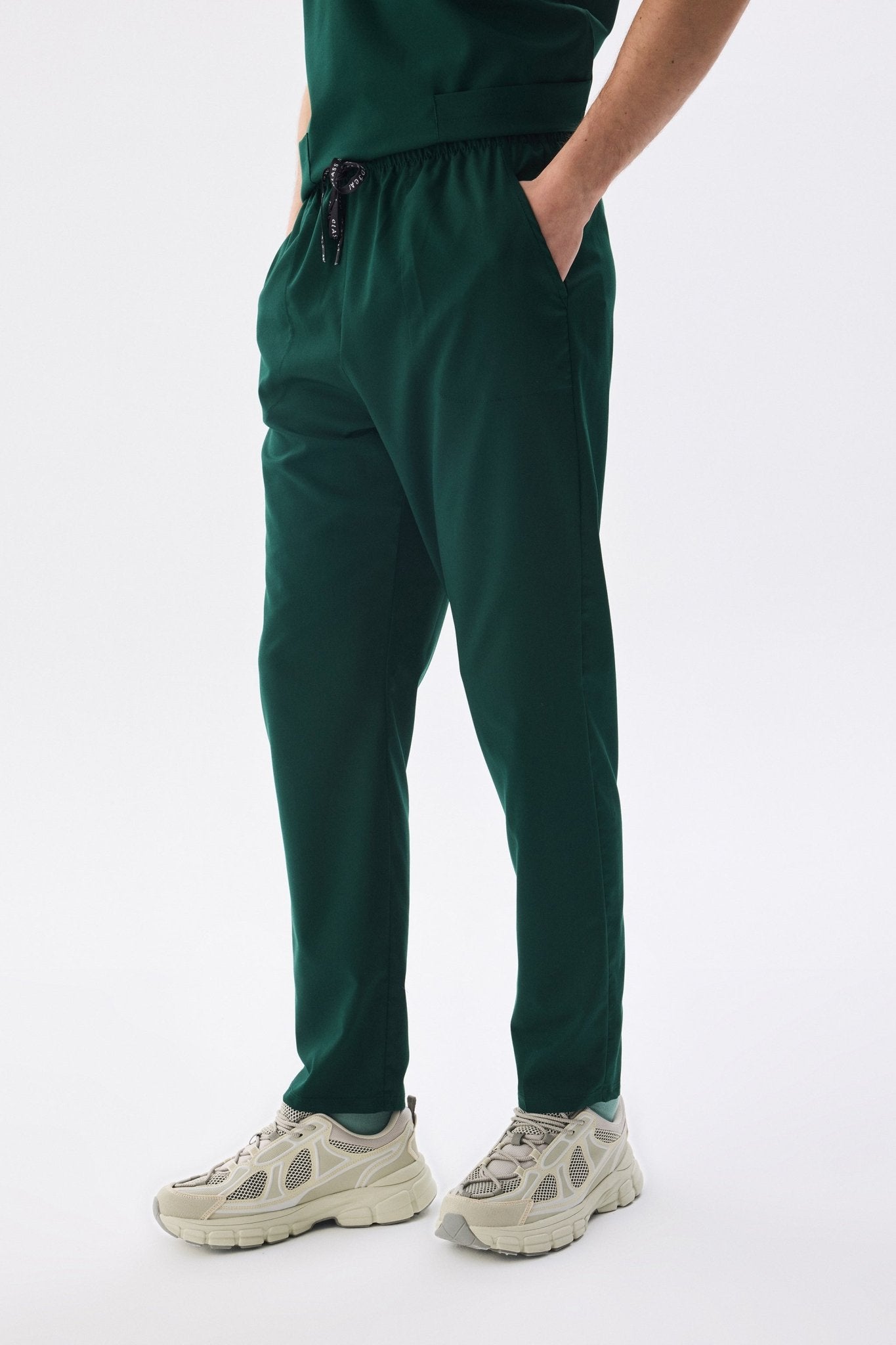 Classic - Avcı Yeşili Erkek Likralı Üniforma Takımı - Class Üniforma hemşire formaları, medikal önlükler