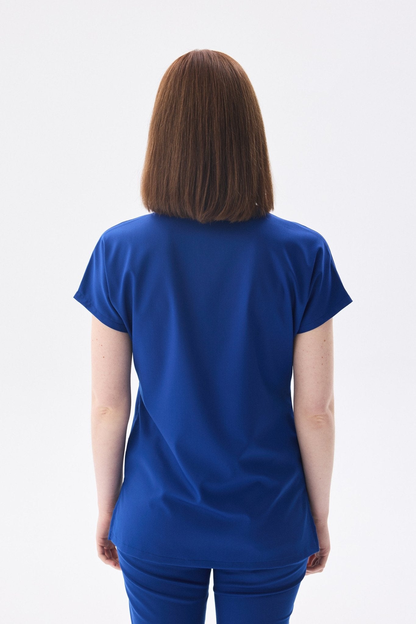 Classic - Saks Mavi Kadın Likralı Üniforma Takımı - Class Üniforma hemşire formaları, medikal önlükler