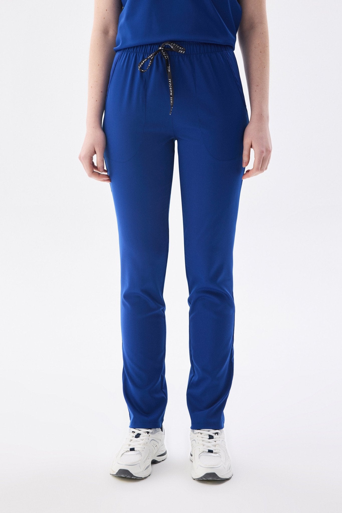 Classic - Saks Mavi Kadın Likralı Üniforma Takımı - Class Üniforma hemşire formaları, medikal önlükler