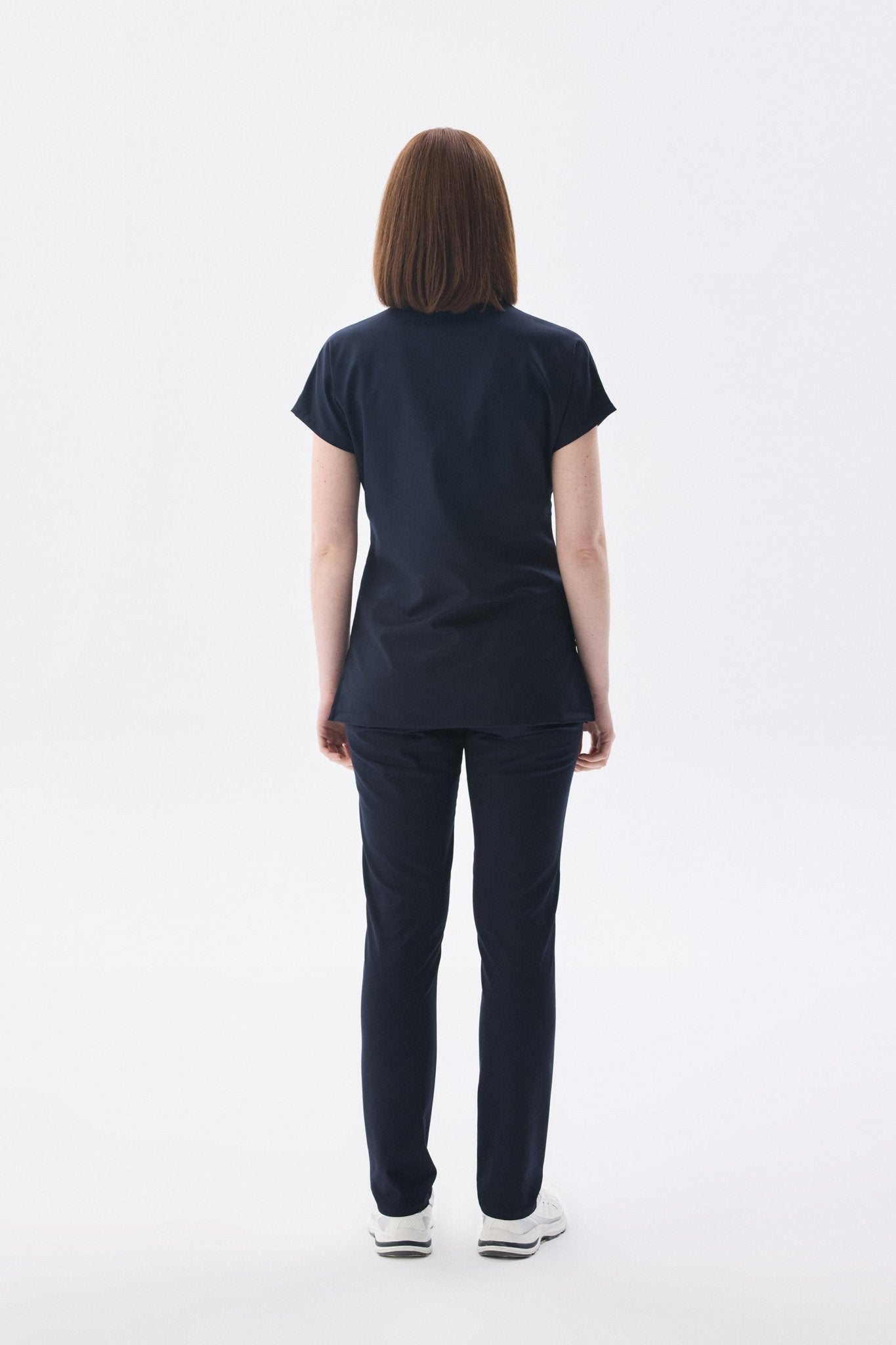 Classic - Lacivert Kadın Likralı Üniforma Takımı - Class Üniforma hemşire formaları, medikal önlükler