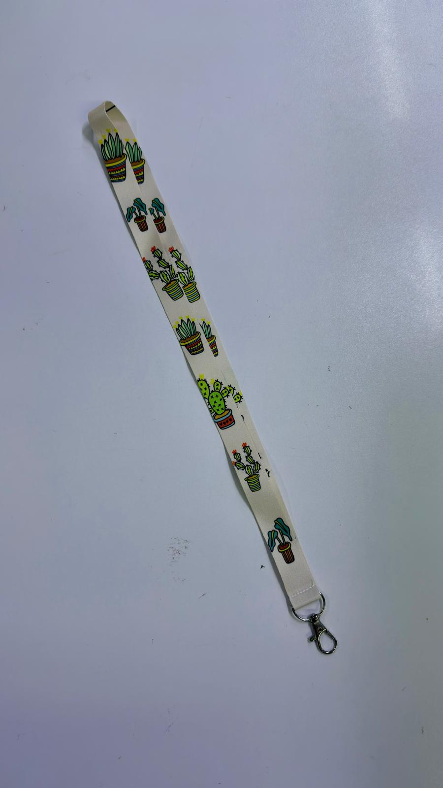 Boyun İpi | Kaktüs Desenli Sağlık ve Kurumsal Kullanım - Class Üniforma hemşire formaları, medikal önlükler