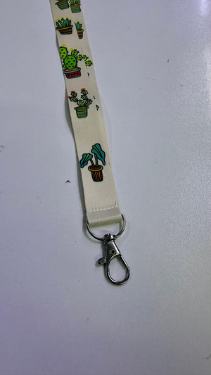 Boyun İpi | Kaktüs Desenli Sağlık ve Kurumsal Kullanım - Class Üniforma hemşire formaları, medikal önlükler