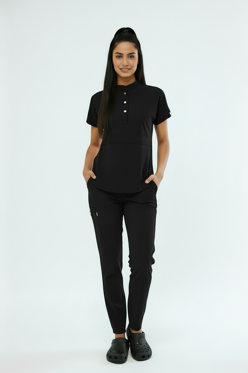 N O V A | Siyah Premium Likralı Üniforma Takımı