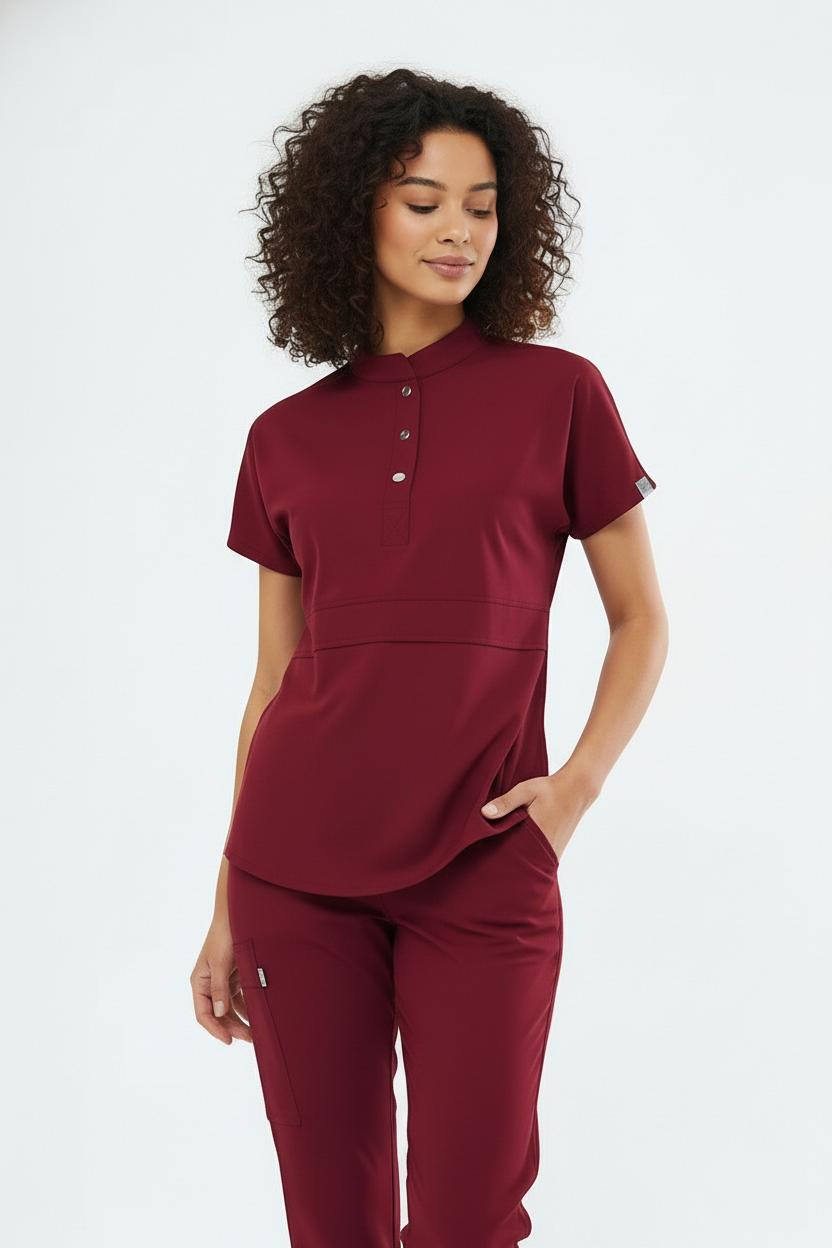 N O V A | Bordo Premium Likralı Üniforma Takımı