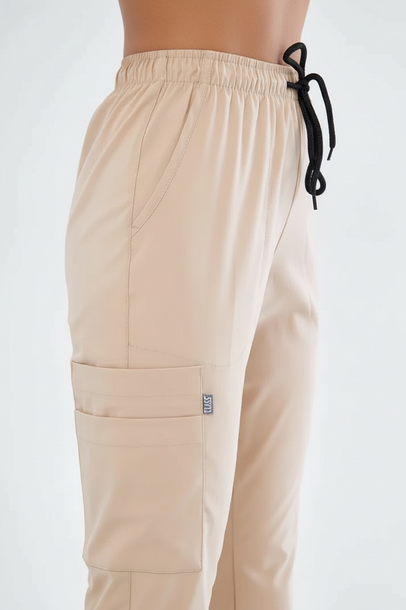 N O V A | Bej Premium Likralı Üniforma Takımı