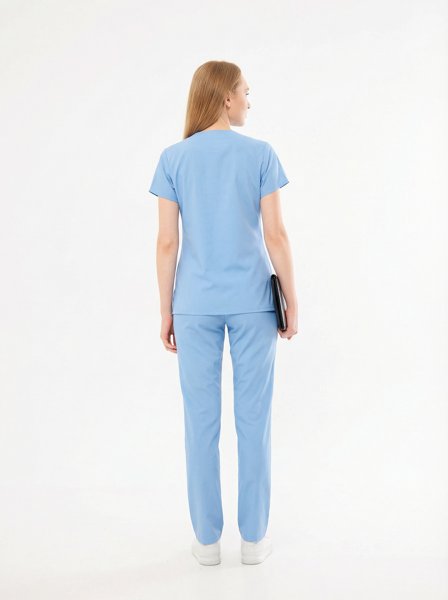 K I E V | Bebe Mavisi Lüks Likralı Hemşire Üniforması