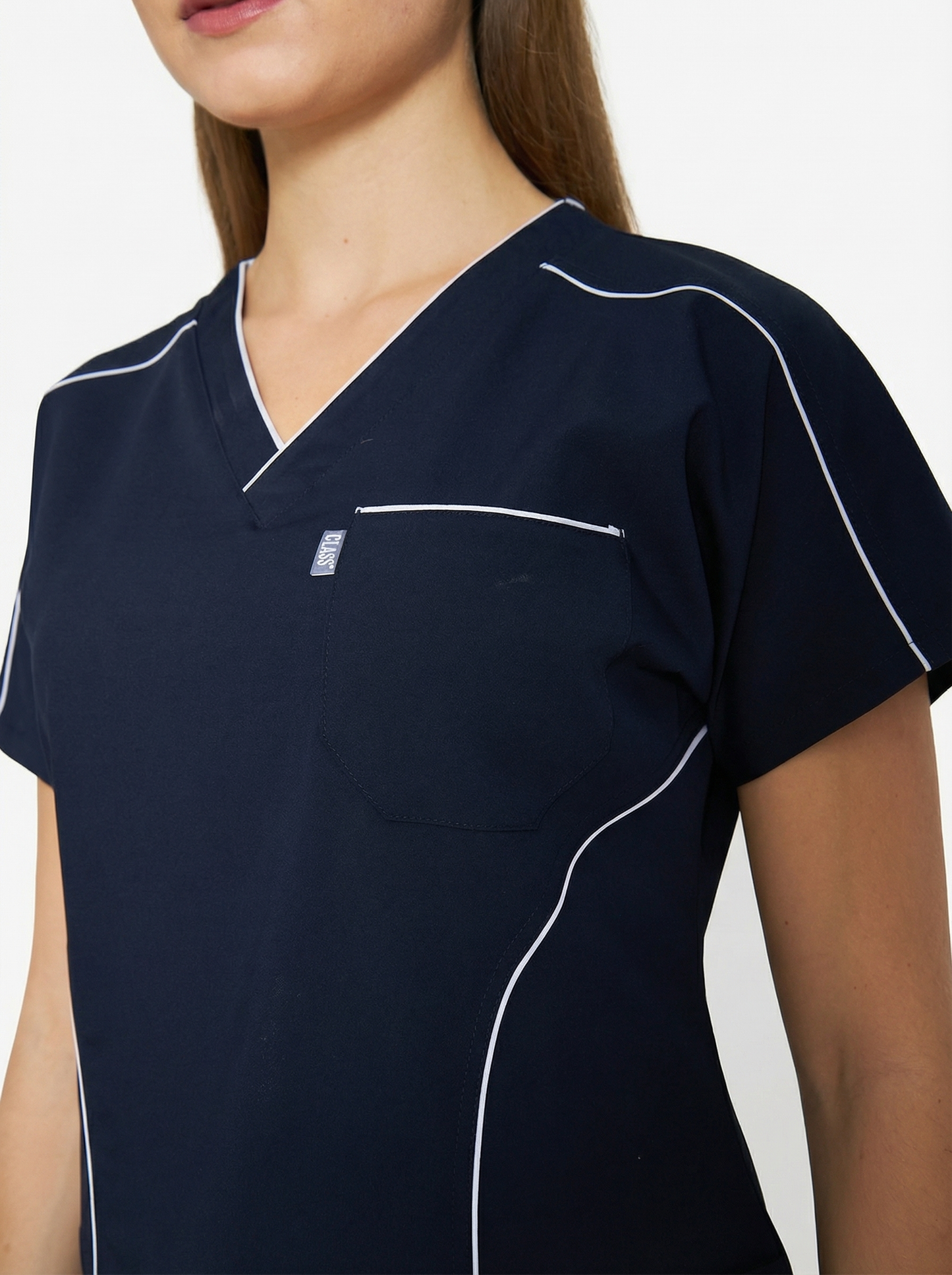S P O R T | Lacivert Premium Likralı Hemşire Üniforma Takım