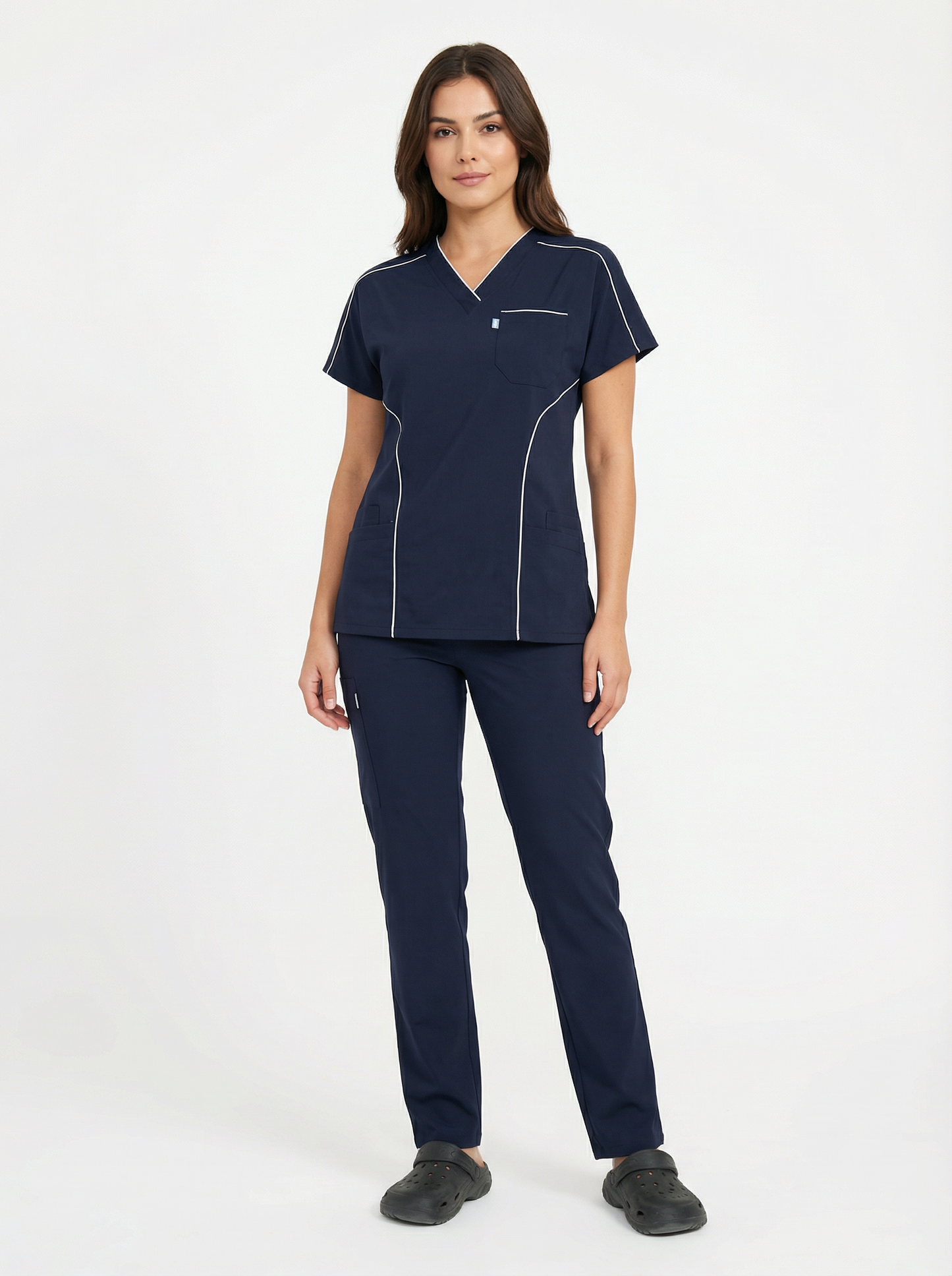 S P O R T | Lacivert Premium Likralı Hemşire Üniforma Takım