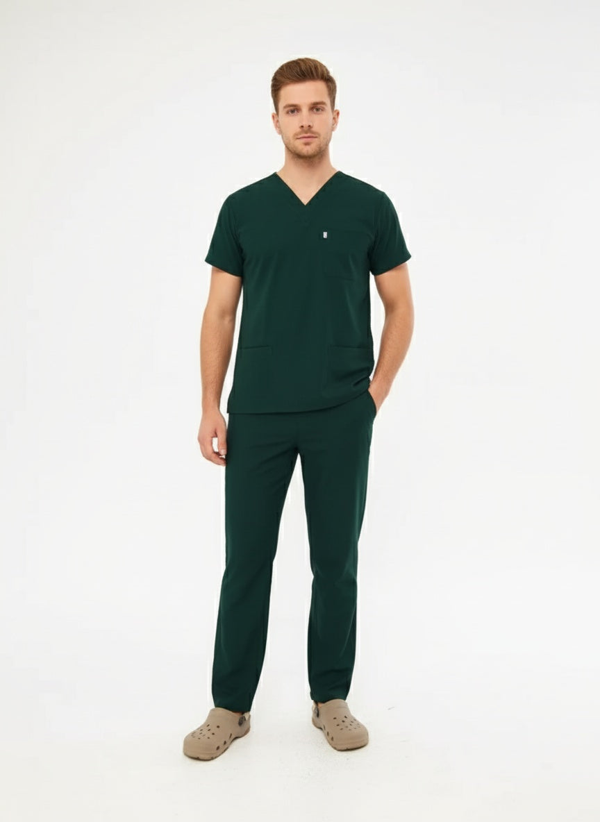 Классический комплект мужской униформы из лайкры Hunter Green