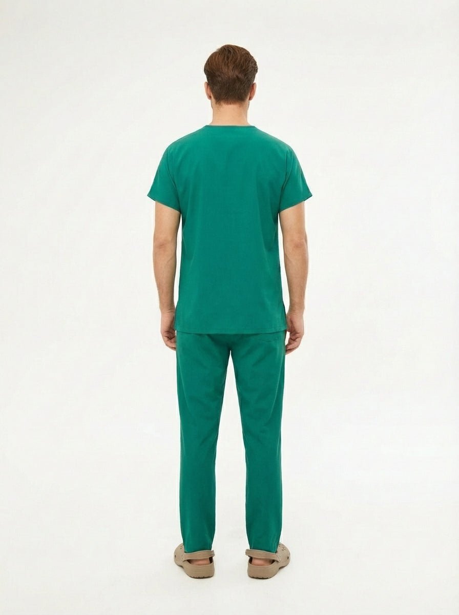 Cerrahi Yeşil Ameliyathane Çalışan Forması Likralı Scrubs Takım (Yeni Yönetmeliğe Uygun - Forsty) - Class Üniforma hemşire formaları, medikal önlükler