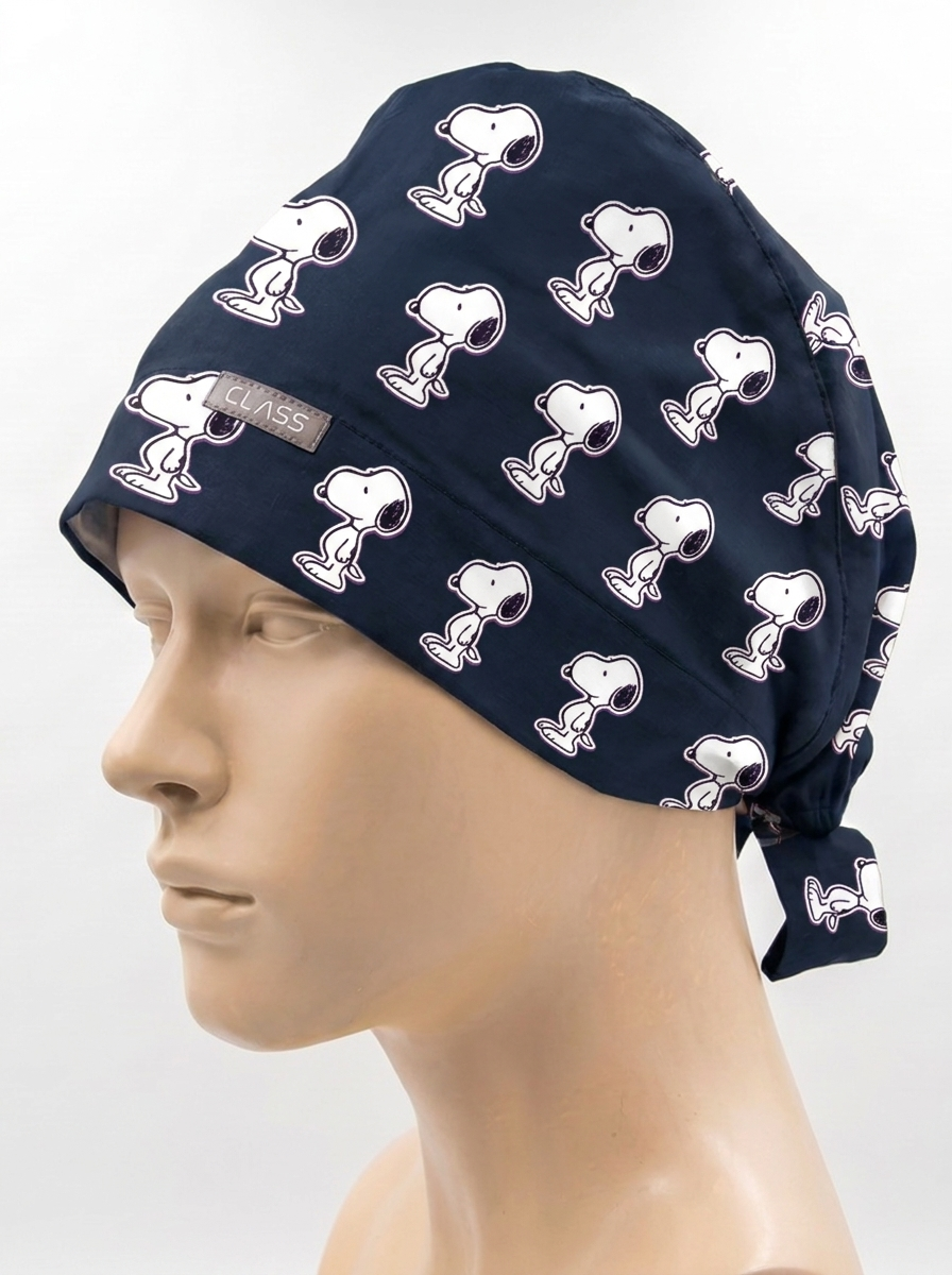 Snopy Desenli Cerrahi Bone Hemşire Doktor Bonesi Unisex