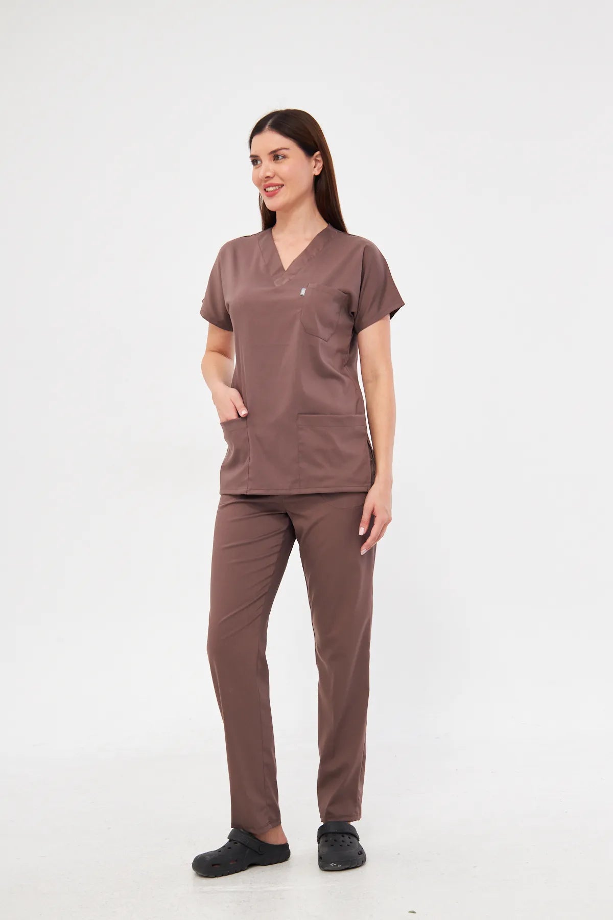 Classic - Brown Unisex Lycra Uniform Set