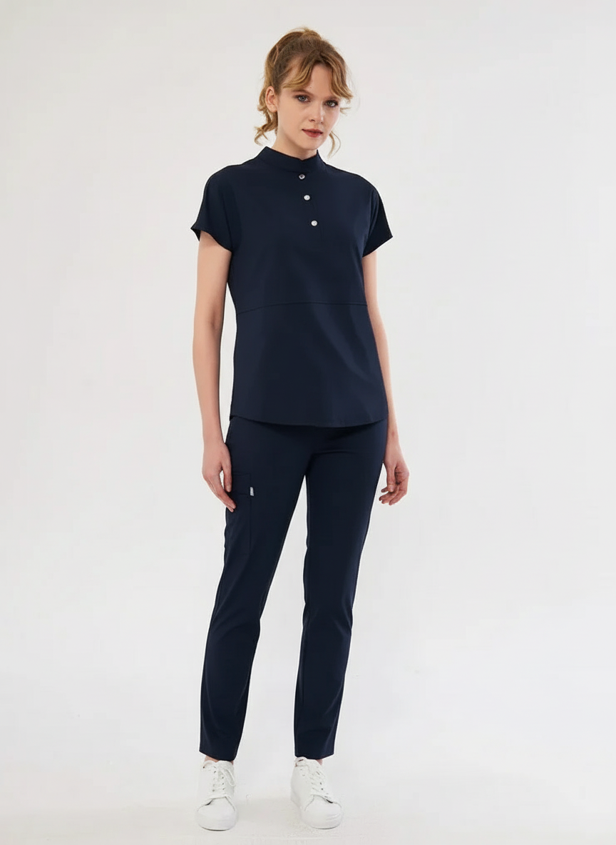 N O V A | Lacivert Premium Likralı Üniforma Takımı