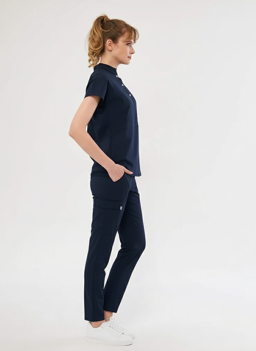 N O V A | Lacivert Premium Likralı Üniforma Takımı