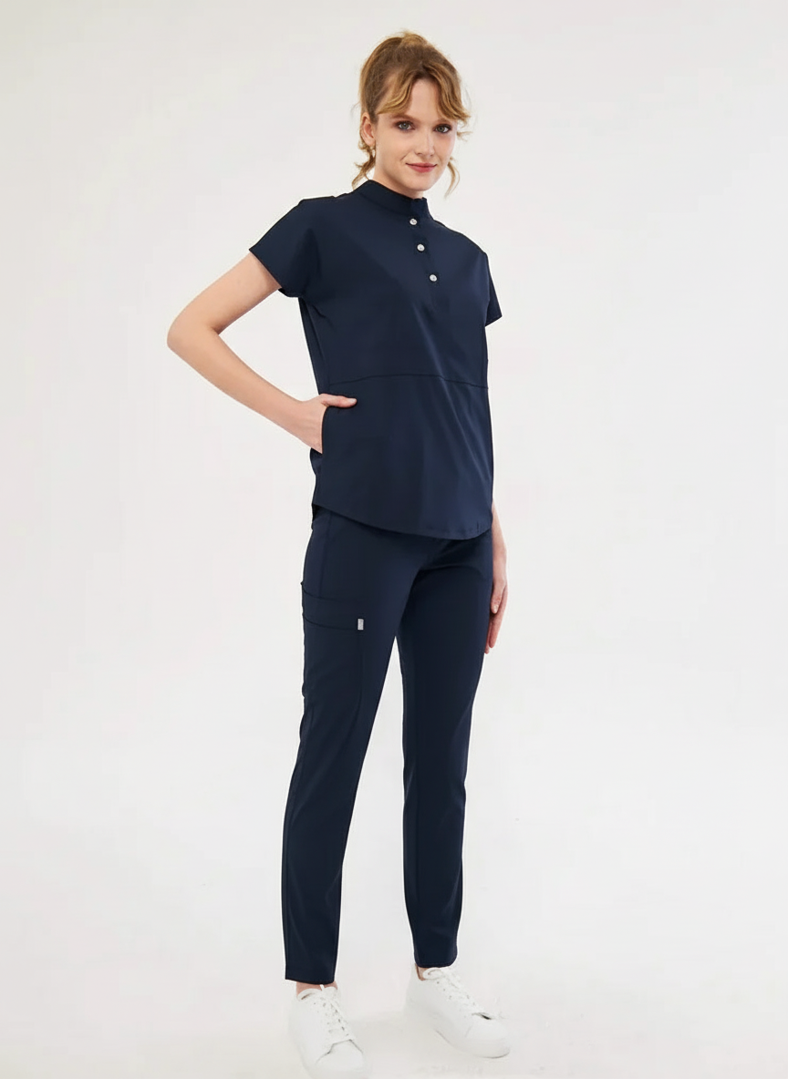 N O V A | Lacivert Premium Likralı Üniforma Takımı