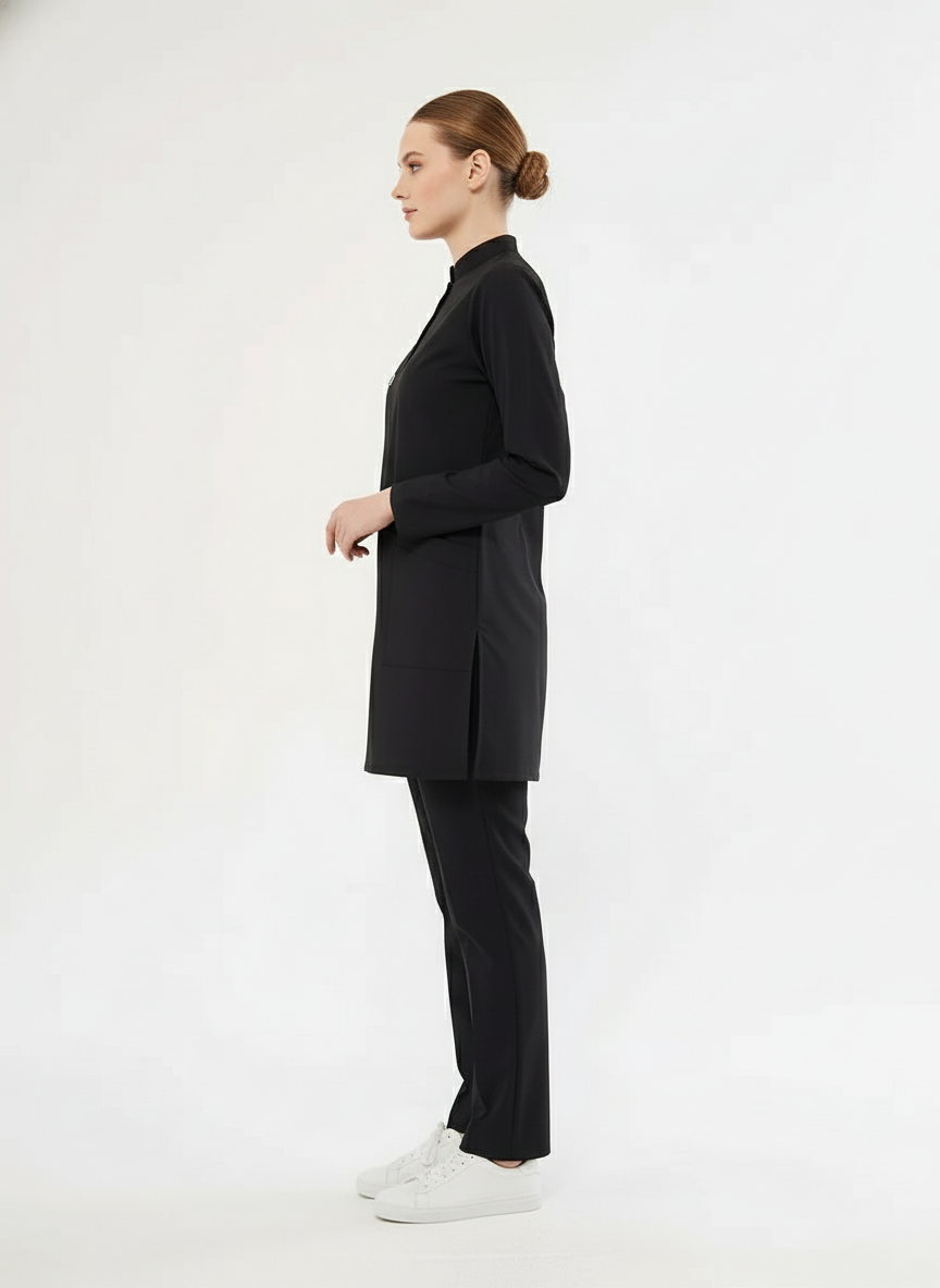 Хиджаб - комплект униформы медсестры из черной лайкры