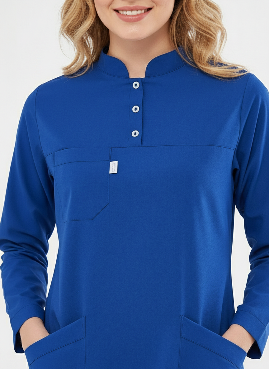 Хиджаб - комплект униформы медсестры из саксонской синей лайкры