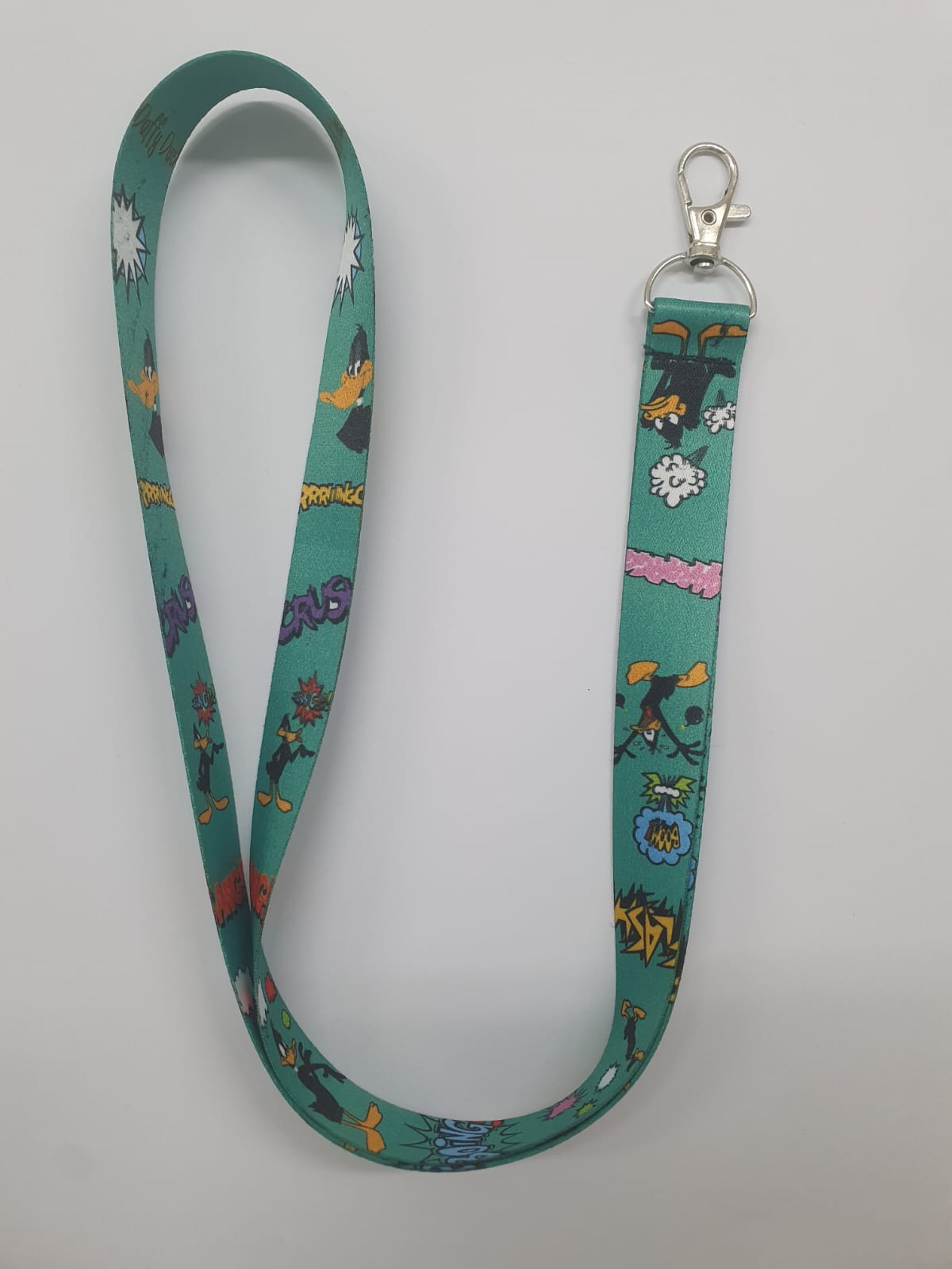 Boyun İpi Kartlığı | Yeşil Duffy Duck Desenli Sağlık ve Kurumsal Kullanım